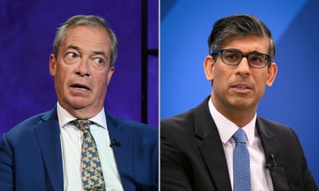 Rishi Sunak says Farage’s Ukraine comments ‘only play into Putin’s hands’ – UK election live