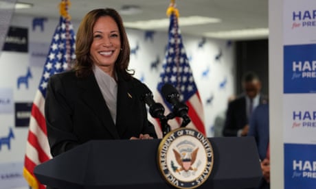 Kamala Harris to visit Wisconsin in first rally since launching presidential campaign – live