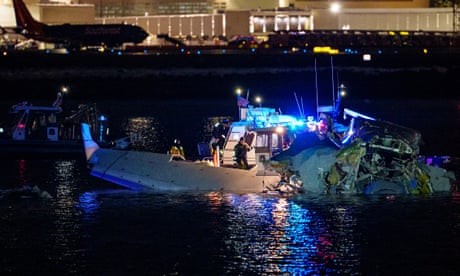 Washington DC: 19 bodies reportedly recovered after passenger plane collides with military helicopter over Potomac River – live